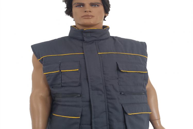 Gray - yellow vest