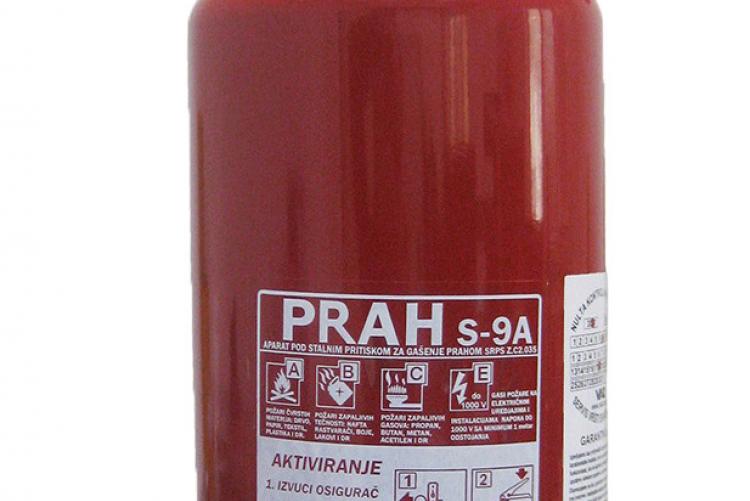 S-9A fire extinguisher under constant pressure with powder
